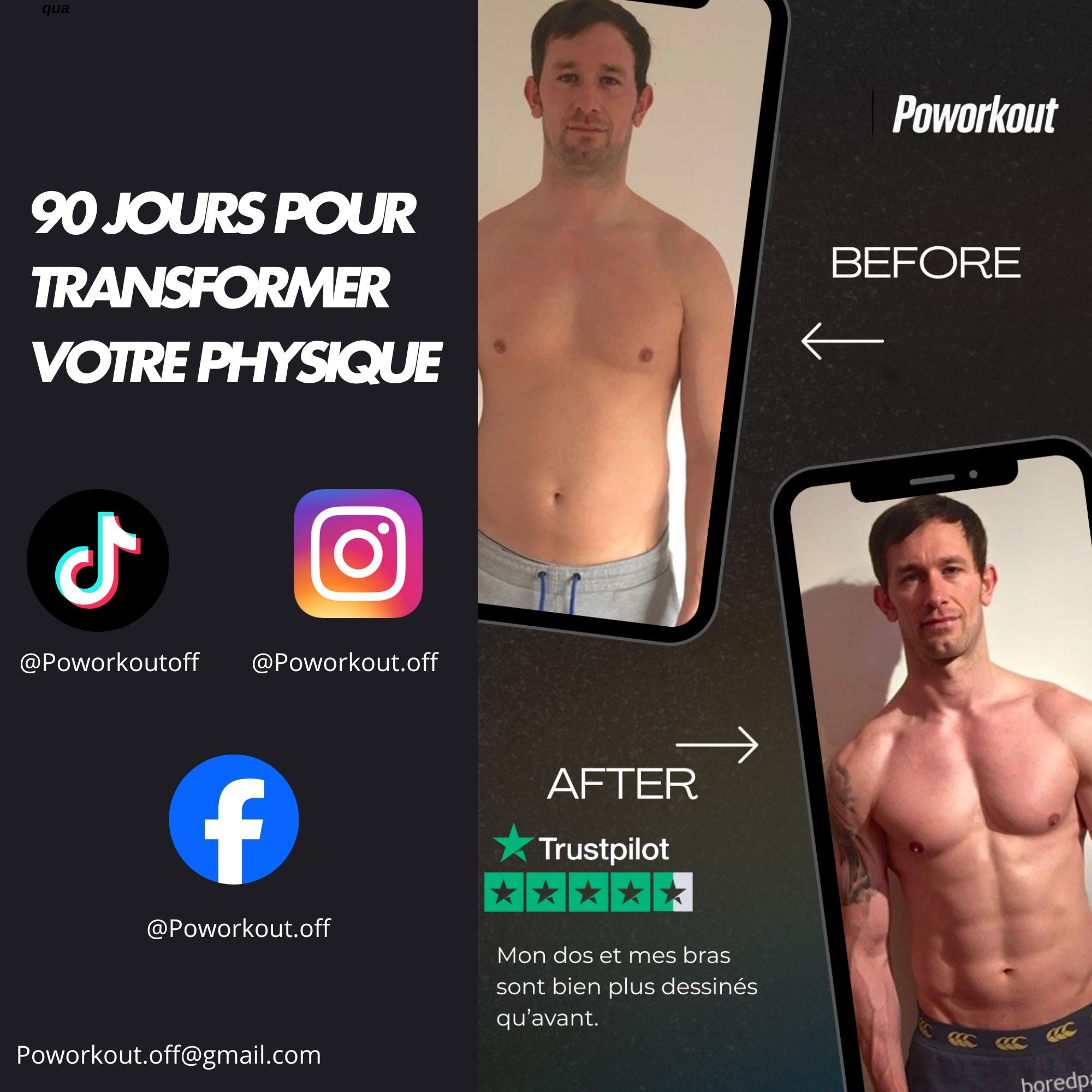 Poworkout Barre 2 en 1