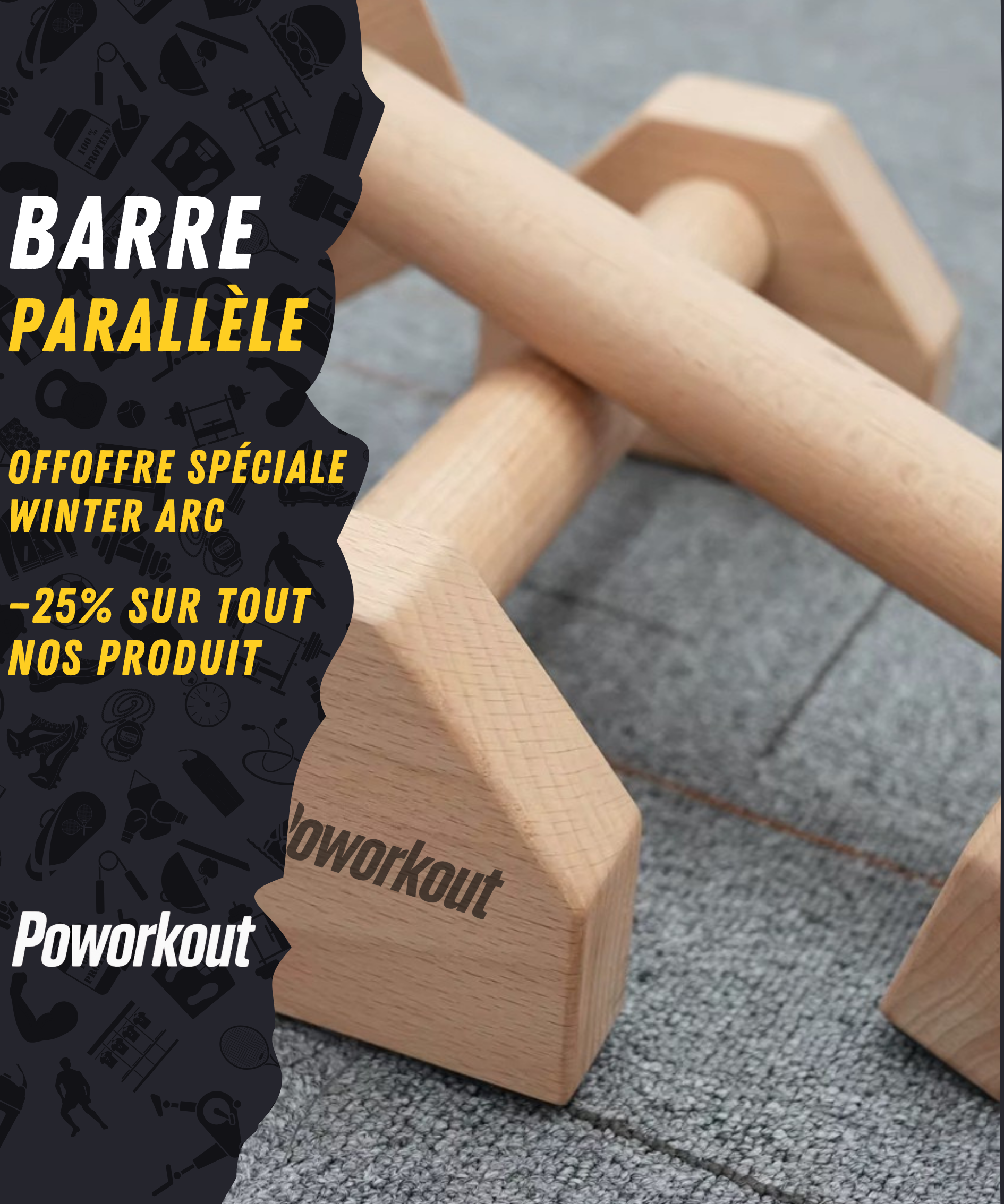 Parallèle push up Poworkout
