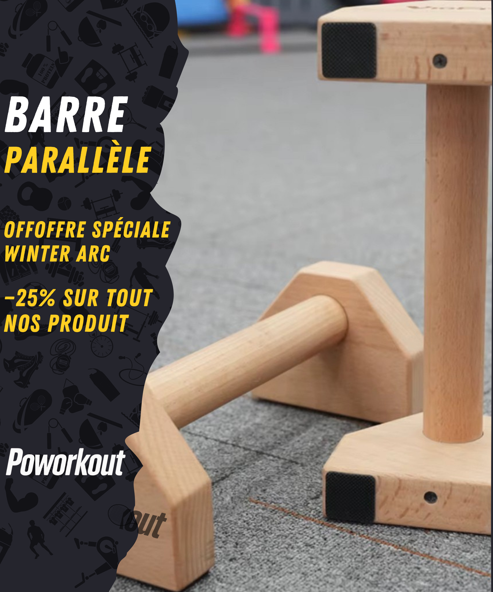 Parallèle push up Poworkout